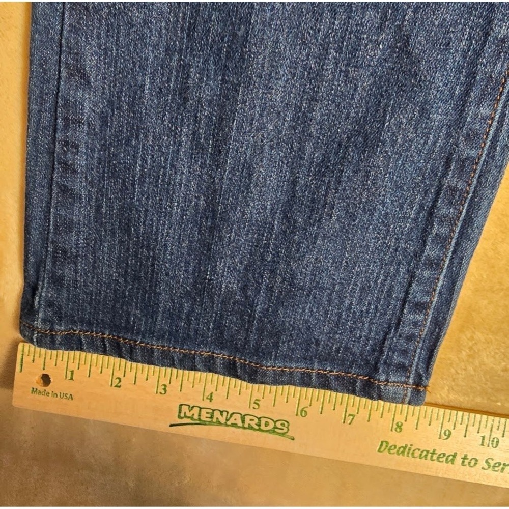 Levis Curvy Cut Dark Wash Flare Jeans Womens 4 Medium Blue Denim 1176Stretch - Picture 5 of 8